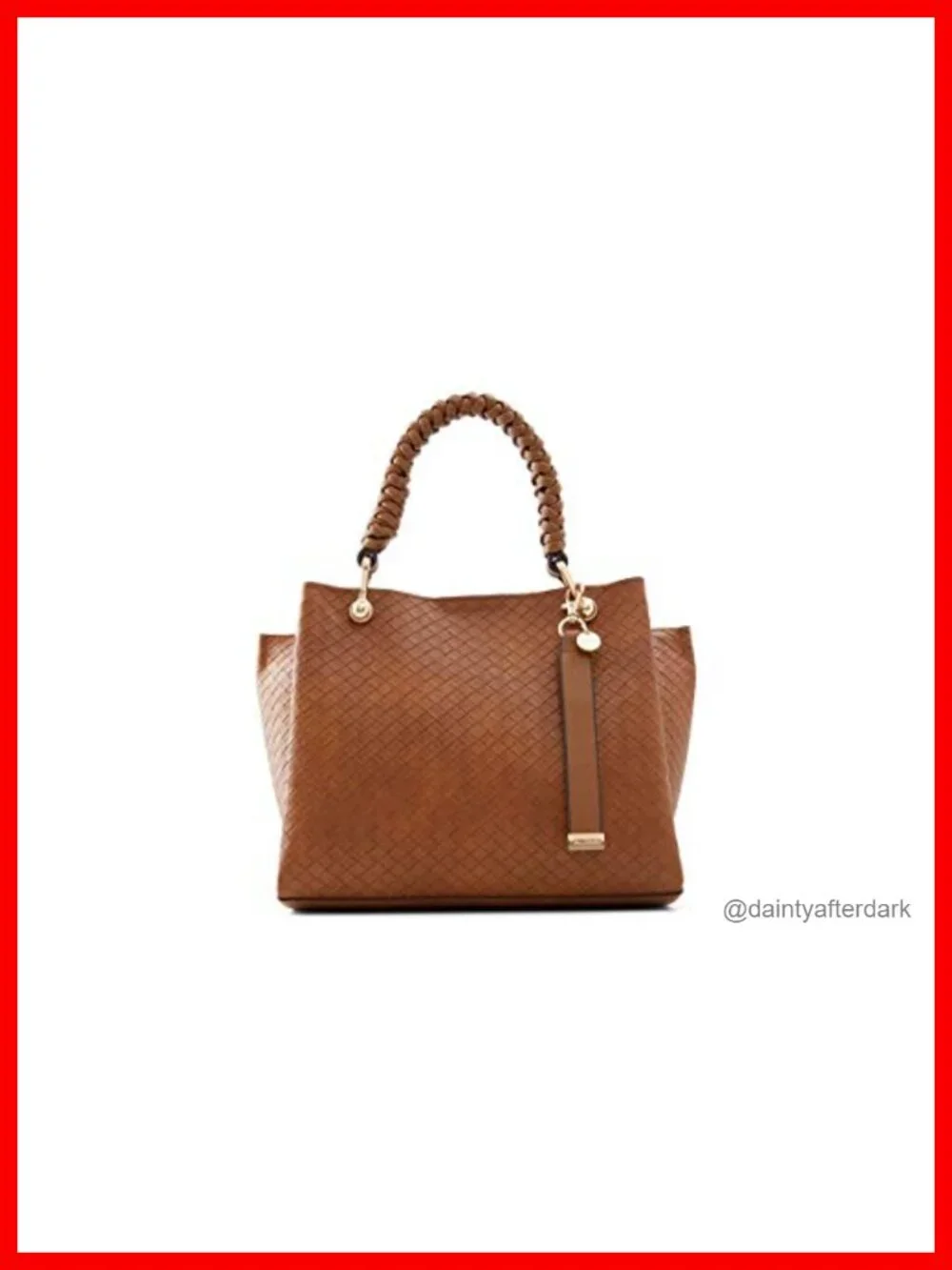 Faux Leather Tote Bag with Shoulder Strap for Women